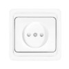 Розетка 1-м СП Валери 16А IP20 без заземл. защ. шторки бел. UNIVersal В0022x