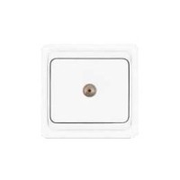 Розетка телевизионная TV 1-м СП Валери бел. UNIVersal В0027