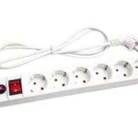 Удлинитель с сетевым фильтром 6х1.8м с заземл. 10А IP20 ПВС 3х0.75 защ. шторки бел. UNIVersal 967U-3001