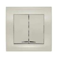 Выключатель 2-кл. СП Бриллиант 10А IP20 с подсветкой сл. кость UNIVersal 7948639