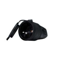Разъем штепсельный 16А IP44 250В (еврослот) с заземл. каучук UNIVersal 602228