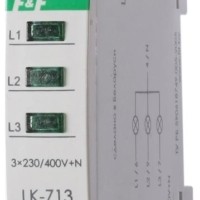 Указатель напряжения LK-713 3 зел. светодиода (сигнализация наличия 3ф 35мм 3х400/230+N IP20 монтаж на DIN-рейке) F&F EA04.007.002