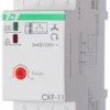 Реле контроля фаз для сетей с изолированной нейтралью CKF-11 (монтаж на DIN-рейке 35мм; регулировка задержки отключения; контроль чередования фаз; 3х400В 8А 1Z 1R IP20)(аналог ЕЛ-11Е) F&F EA04.004.003