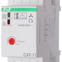 Реле контроля фаз для сетей с изолированной нейтралью CKF-11 (монтаж на DIN-рейке 35мм; регулировка задержки отключения; контроль чередования фаз; 3х400В 8А 1Z 1R IP20)(аналог ЕЛ-11Е) F&F EA04.004.003