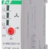 Реле контроля и наличия фаз CZF-312 (монтаж на DIN-рейке 35мм; регулировка порога; без задержки отключения; 3х400/230+N 2х8А 1Z 1R IP20) F&F EA04.001.007