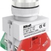 Выключатель кнопочный LED ABLFP ВК-22 d22мм 24В AC/DC красн. DEKraft 25070DEK
