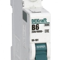 Выключатель автоматический модульный 1п B 6А 4.5кА ВА-101 DEKraft 11004DEK