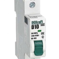Выключатель автоматический модульный 1п D 10А 6кА ВА-103 DEKraft 12335DEK