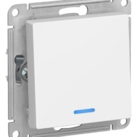 Выключатель 1-кл. AtlasDesign с подсветкой сх.1а 10АХ механизм лотос SE ATN001313