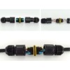 Соединитель-коннектор 3-контактный с рычажной клеммой, с пружинным контактом, водонепроницаемый, черный