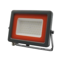 Прожектор светодиодный PFL-S2 50Вт 6500К IP65 220–240В с клапаном закален. матов. стекло сер. JazzWay 2853301D