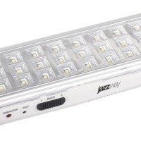 Фонарь-светильник аккумуляторный Accu9-L30-wh аварийный 30SMD яркий 300лм 2ч/эконом 90лм 6ч 220В аккум. Li-ion 3.7В 1.2А.ч бел. JazzWay 5024533