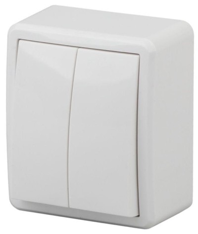 Выключатель 2кл. ОП Эксперт 10А IP20 11-04-01 250В 10AX бел. Эра Б0020663