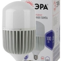 Лампа СДЛ высокомощная STD LED POWER T160-100W-6500-E27/E40 100Вт T160 колокол 6500К нейтр. бел. E27/E40 (переходник в компл.) 8000Лм Эра Б0032090
