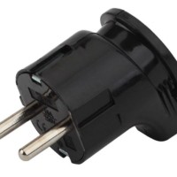 Vx3-B ЭРА Вилка с/з угловая 16A черная