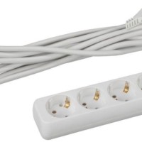 Удлинитель сетевой ЭРА UX-4e-3m с/з 4-м 3м ПВС 3×0,75мм2 10А