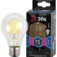 Лампа СДЛ филаментная F-LED-15W-840-E27 15Вт A60 грушевидная 4000К нейтр. бел. E27 Эра Б0046983
