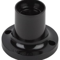 Патрон E27 потолочный бакелитовый чёрный (х50) (50/200/4800) Эра Б0044083