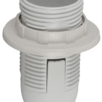 Патрон E14 с кольцом пластиковый белый (х50) (50/400/14400) Эра Б0043746