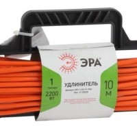Удлинитель силовой шнур на рамке 1х10м б/з 10А IP44 UFx-1-2х1.0-10m-IP44 ПВС 2х1 Эра Б0043039