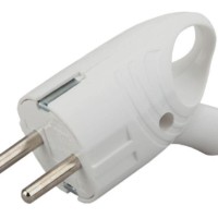 Vx4-W ЭРА Вилка с/з угловая с кольцом 16A белая