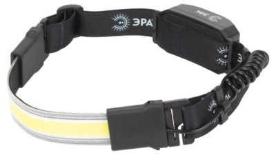 Фонарь светодиодный налобный GA-807 “Кибер” аккумуляторный 10Вт COB 3 режима miscro USB Эра Б0054033