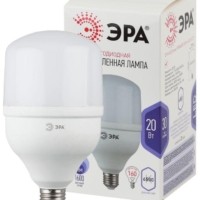 Лампа СДЛ высокомощная STD LED POWER T80-20W-6500-E27 20Вт T80 колокол 6500К холод. бел. E27 1600Лм Эра Б0027011