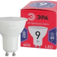 Лампа СДЛ MR16-9W-865-GU10 R (диод софит 9Вт холодн. GU10) Эра Б0045352