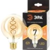 Лампа F-LED G95-7W-824-E27 spiral gold (филамент шар спир. зол. 7Вт тепл. E27) (20/560) ЭРА Б0047663