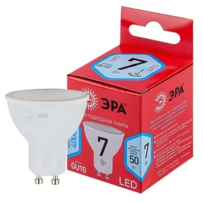 Лампа СДЛ RED LINE LED MR16-7W-840-GU10 R 7Вт MR16 софит 4000К нейтр. бел. GU10 Эра Б0049640
