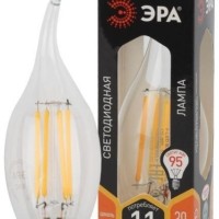 Лампа СДЛ филаментная F-LED BXS-11W-827-E14 BXS 11Вт свеча на ветру E14 тепл. бел. Эра Б0047001