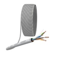 Кабель витая пара U/UTP кат.5E 4х2х24AWG solid CU PVC сер. (м) Эра Б0044429