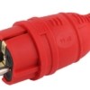 Вилка прямая V8-RED-IP44 16А IP44 з/з каучук красн. Эра Б0044547