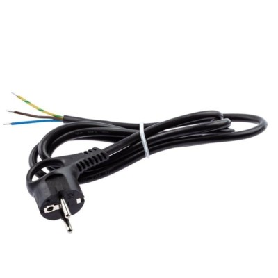 Шнур сетевой с вилкой ЭРА U-3×1,5-1,5m-B с заземлением 1,5м ПВС 3×1,5мм2 черный