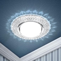 Светильник светодиодный точечный DK LD23 SL/WH GX53 декор со светодиод. подсветкой прозр. Б0029627