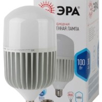 Лампа СДЛ высокомощная STD LED POWER T160-100W-4000-E27/E40 100Вт T160 колокол 4000К нейтр. бел. E27/E40 (переходник в компл.) 8000Лм Эра Б0032089