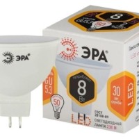 Лампа СДЛ MR16-8w-827-GU5.3 640Лм Эра Б0020546