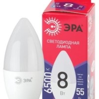 Лампа СДЛ RED LINE LED B35-8W-865-E14 R 8Вт B35 свеча 6500К нейтр. бел. E14 Эра Б0045341