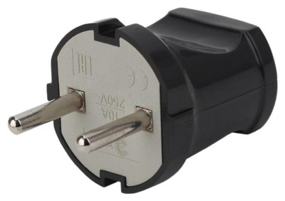 Vx1-B ЭРА Вилка б/з прямая 10A черная