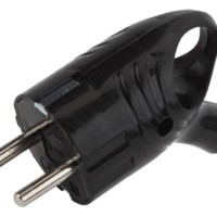 Vx4-B ЭРА Вилка с/з угловая с кольцом 16A черная