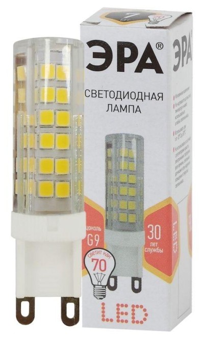 Лампа СДЛ JCD-7w-220V-corn ceramics-827-G9 560Лм Эра Б0027865