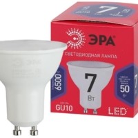 Лампа СДЛ RED LINE LED MR16-7W-865-GU10 R 7Вт MR16 софит 6500К холод. бел. GU10 Эра Б0045350