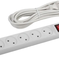 Удлинитель сетевой ЭРА U-5s-5m-2×1 б/з с выкл. 5-м 5м ПВС 2×1мм2 10А