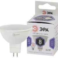 Лампа СДЛ LED MR16-8W-860-GU5.3 MR16 8Вт софит GU5.3 холод. бел. Эра Б0049071