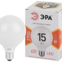Лампа СДЛ LED G90-15W-2700K-E27 G120 15Вт шар E27 тепл. бел. декор. Эра Б0049077