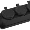 Колодка удлинителя 3-м с/з 16А IP44 K-3e-B-IP44 каучук черн. Эра Б0044545