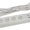 Удлинитель сетевой с фильтром 5х1.5м с/з 10А IP20 2хUSB ПВС 3х0.75 с выкл. бел. Эра Б0019037