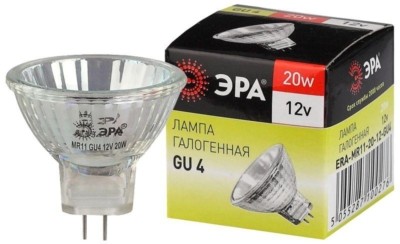 Лампа галогенная GU4-MR11-20Вт-12В-30Cl ЭРА C0027361