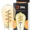 Лампа F-LED ST64-7W-824-E27 spiral gold (филамент спир. зол. 7Вт тепл. E27) (20/960) ЭРА Б0047665