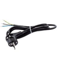 Шнур сетевой с вилкой ЭРА U-3×1,5-5m-B с заземлением 5м ПВС 3×1,5мм2 черный